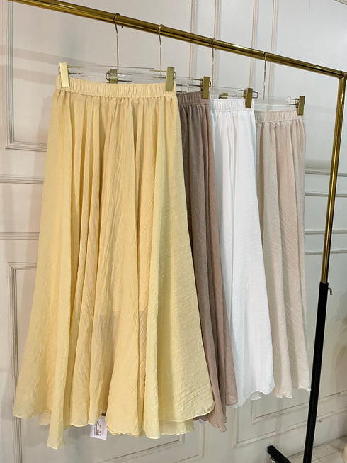Summer Cotton Flare Long Skirts
